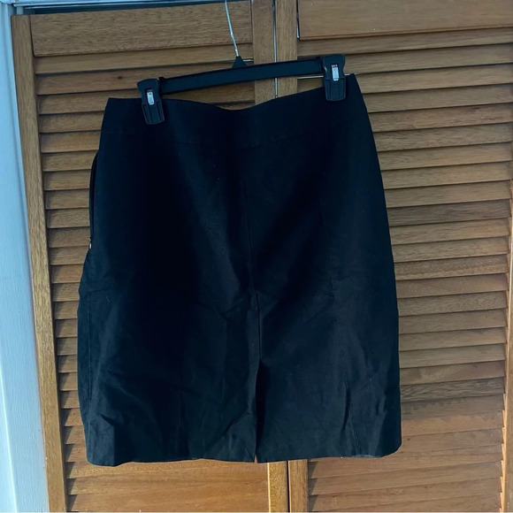 Ann Taylor Loft Women’s Linen Knee Length Black Skirt Size 10 - Picture 5 of 6